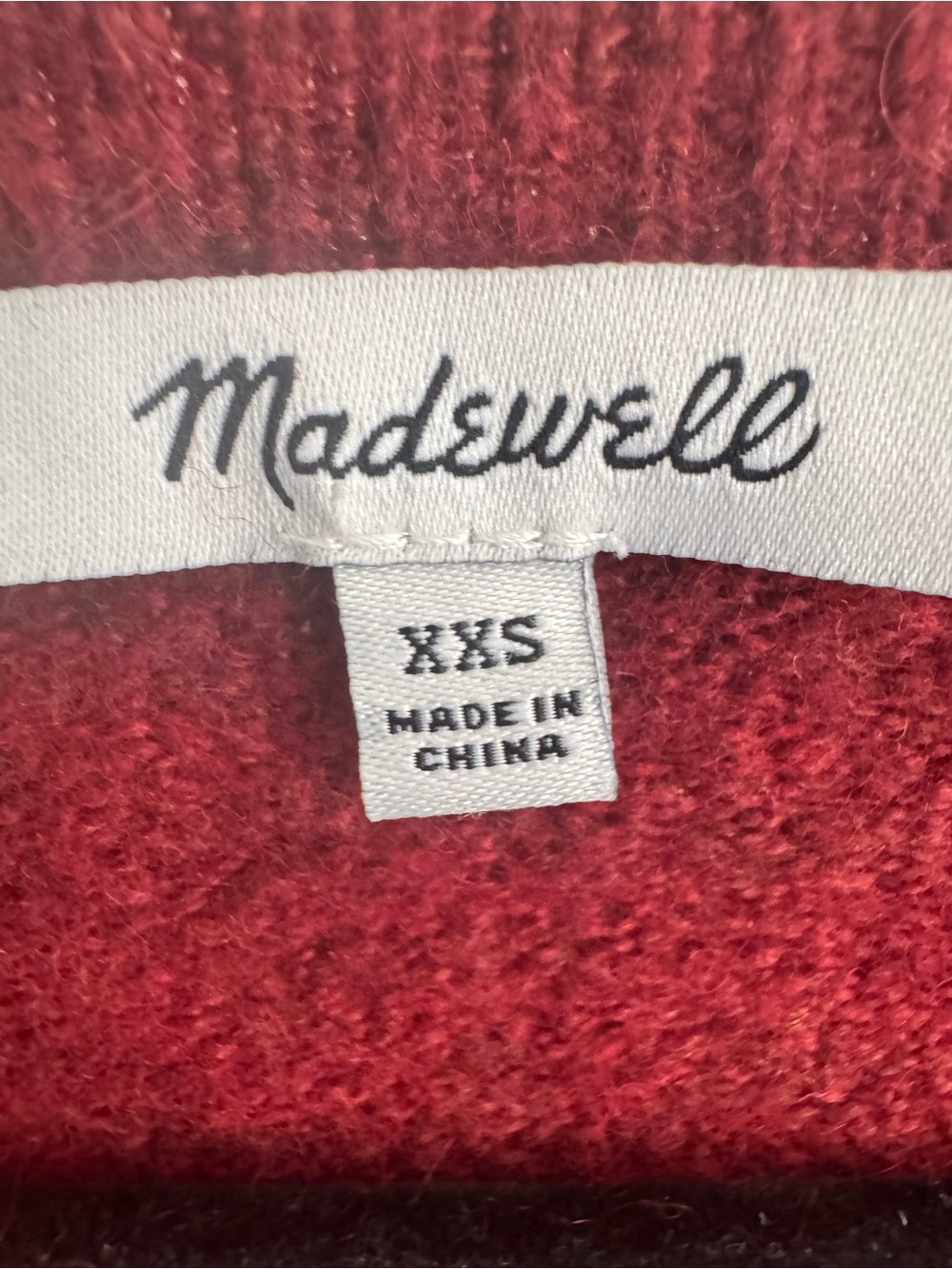 Madewell Faux Wrap Pullover Sweater in Heather Scarlett - Picture 4 of 7